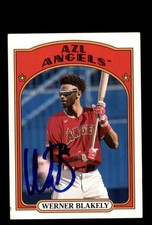 Signed Baseball Card Auto 2021 Topps Heritage Minor #ROA-WB Werner Blakely