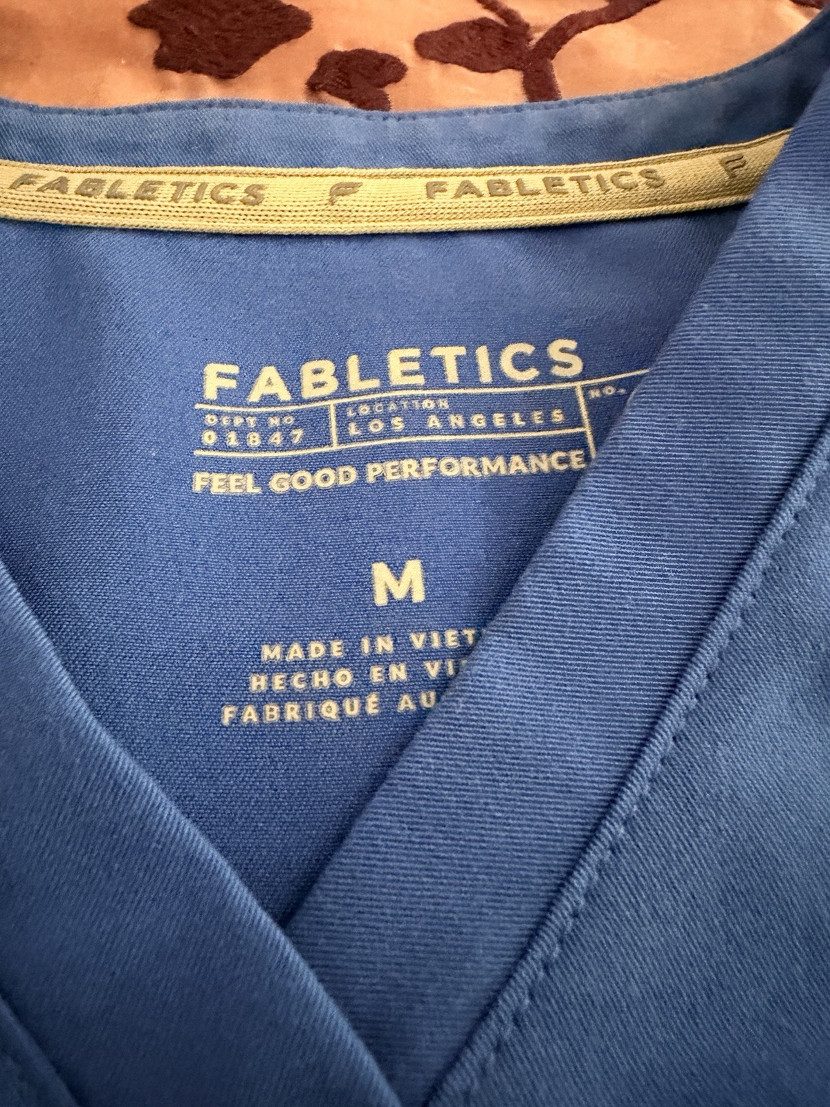 Fabletics Scrub Tops Solid Blue Pink Black Unisex… - image 2