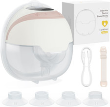 Wearable Electric Breast Pump, Hands-Free Breast Pump with 3 Modes & 15 Suction 