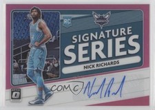 2020-21 Donruss Optic Signature Series Pink Prizm 23/25 Nick Richards Auto 19fe
