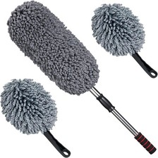 3 Pack Large Microfiber Car Duster Exterior Scratch Free W/ Extendable Car