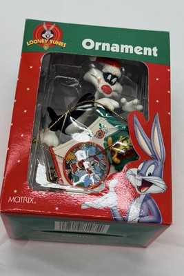 Warner Bros Looney Tunes Solar Motion Ornament Tweety Sylvester vintage 1998 A3