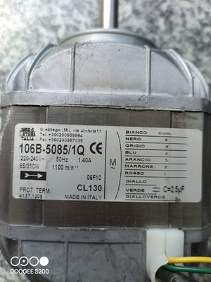 EUROMOTORS DOUBLE SHAFT MOTOR Modell: 106B-5085/1Q CE FAN COIL