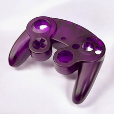 New Nintendo GameCube Controller Shell Clear Purple NGC Gamepad Housing Screws