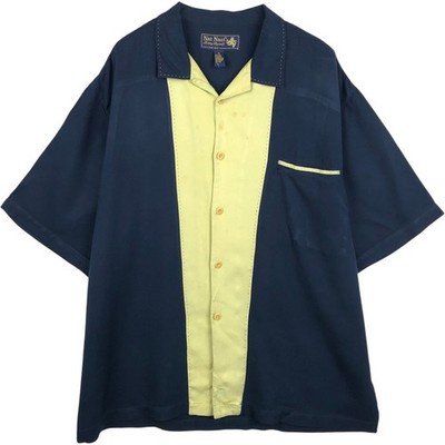 Used 90'S Nat Nast Open Collar Short Sleeve Two-Tone Shirt Box Shirt Men's X...