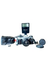 Canon AE-1 Program SLR Film Camera w/ FD 24mm F2 Lens All Original