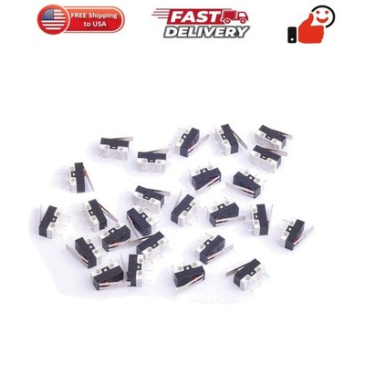 25Pcs AC 1A 125V 3Pin SPDT Limit Micro Switch Long Hinge Lever for Arduino Pa...