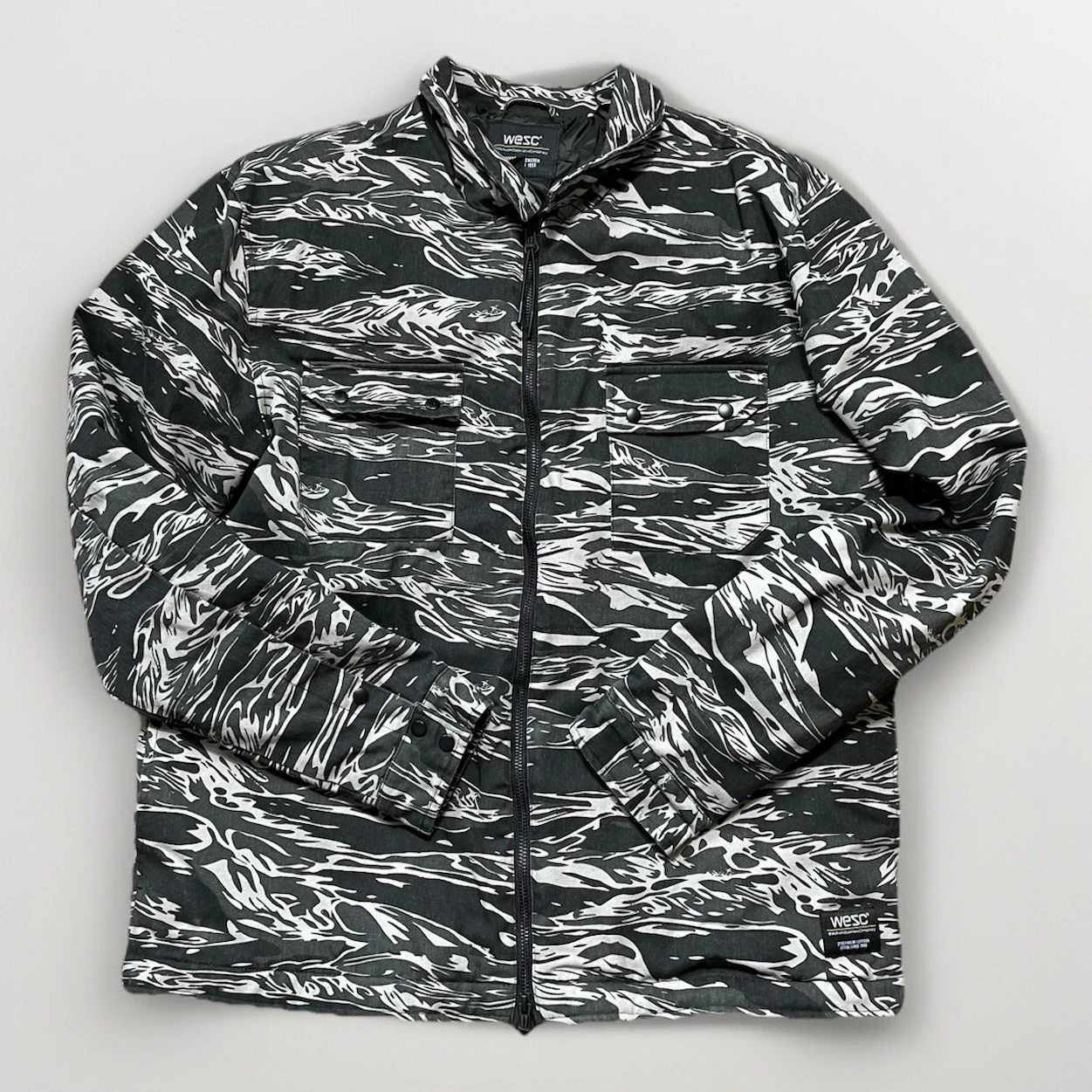 $228 WESC Jacket We Are the Superlative Conspiracy Tiger Camo Mens L women’s XL