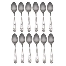 Lenox Poppies on Blue 18/8 Stainless Steel Teaspoon (Set of Twelve)