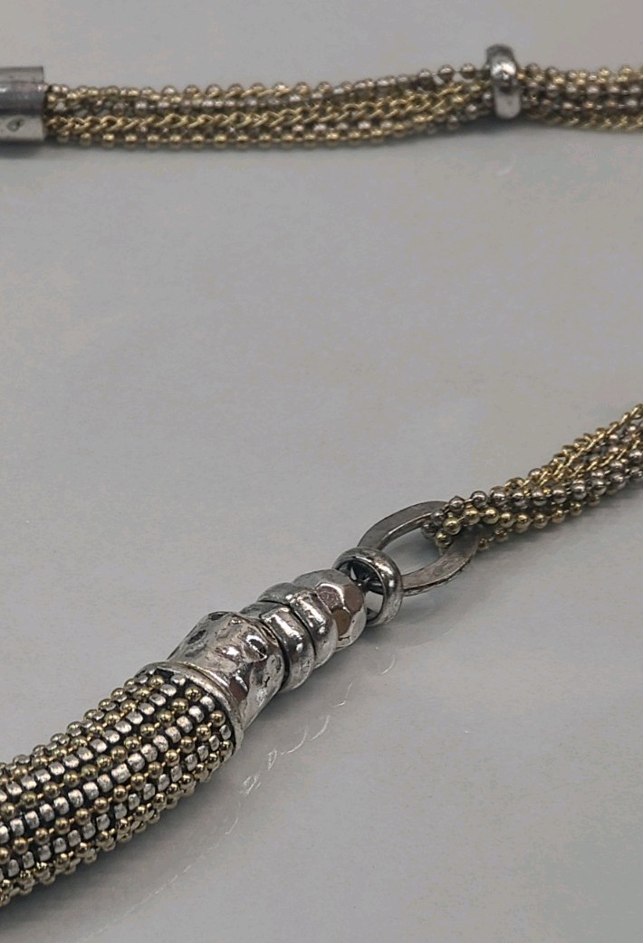 Ruby Rd Statement Necklace In Silver And Gold Ton… - image 7