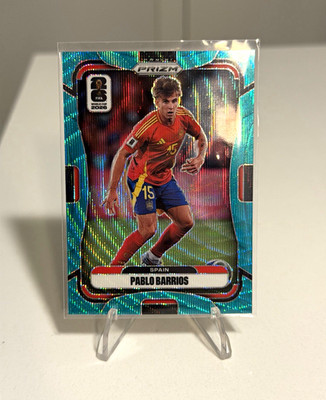 Panini Prizm FIFA World Cup 2026 Pablo Barrios #67 Spain Teal Prizm /99