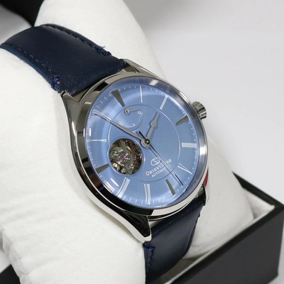 Orient Star Classic Open Heart Blue Dial Automatic Men's Watch RE-AT0203L00B