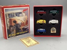 Modellautos 1:90 Schuco Piccolo-Set 50 Jahre VW Transporter mit OVP