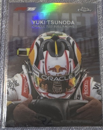 2025 Topps Chrome F1 Yuki Tsunoda Oracle Red Bull Racing Helmet Collection HC-3
