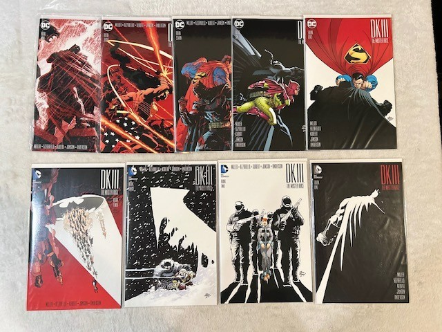 BATMAN THE DARK KNIGHT RETURNS 1-4 & DK2 & DK3 THE MASTER RACE 1-9!!!