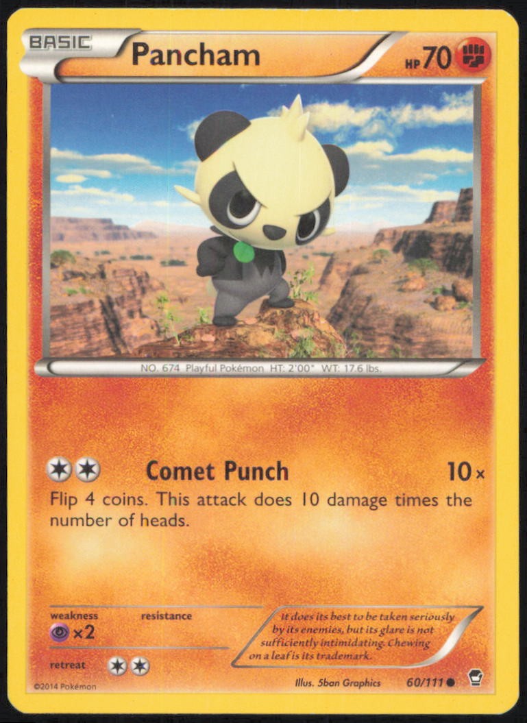 PANCHAM 60/111 COMMON FURIOUS FISTS POKEMON NEAR MINT
