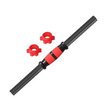 47cm PVC Dumbbell Bar Threaded Handle Fitness Gym Strength Training Equipment