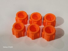 Pack of 6 Orange Silicone Sealer Sealant Mastik Tube Nozzle Screw Cap Tops