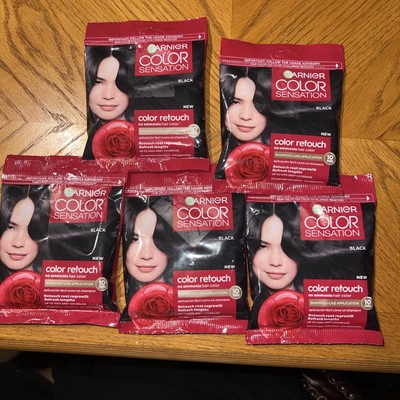 Garnier Color Sensation Color Retouch Hair Color, No Ammonia Black 5 Packs