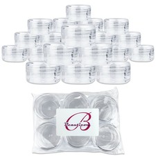 Round Clear Jars 15G/15ML 0.5oz 24 Pieces Screw Cap Lid BPA Free