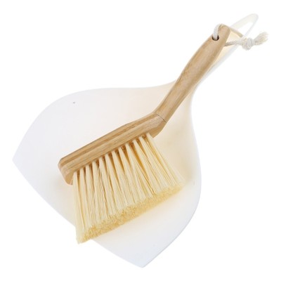 2pcs/set Desktop Cleaning Set Mini Bamboo Broom Dustpan Shovel Sweep Cleaning