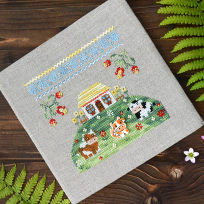 Cross Stitch Embroidery Kit with Decorative Stitches 13.5x13.5 cm, Zweigart Belf