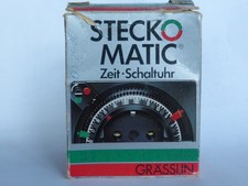 GRÄSSLIN STECK-O-MATIC ANALOGE ZEITSCHALTUHR 24 STUNDEN TIMER SWISS MADE NEU
