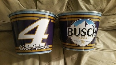 3  busch #4 kevin harvik racing beer buckets....free shipping....