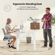 Electric Standing Desk, 140 x 60 cm Sit Stand Home Office Desk with 3 Memory Hei — image 5