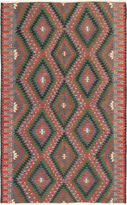 #ad Vintage Hand Woven Turkish Carpet 5#x27;5quot; x 8#x27;11quot; Traditional Wool Kilim Rug $487.20