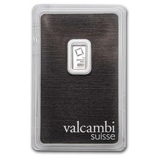 1 gram Platinum Bar - Valcambi (In Assay) 4252.16 per troy oz