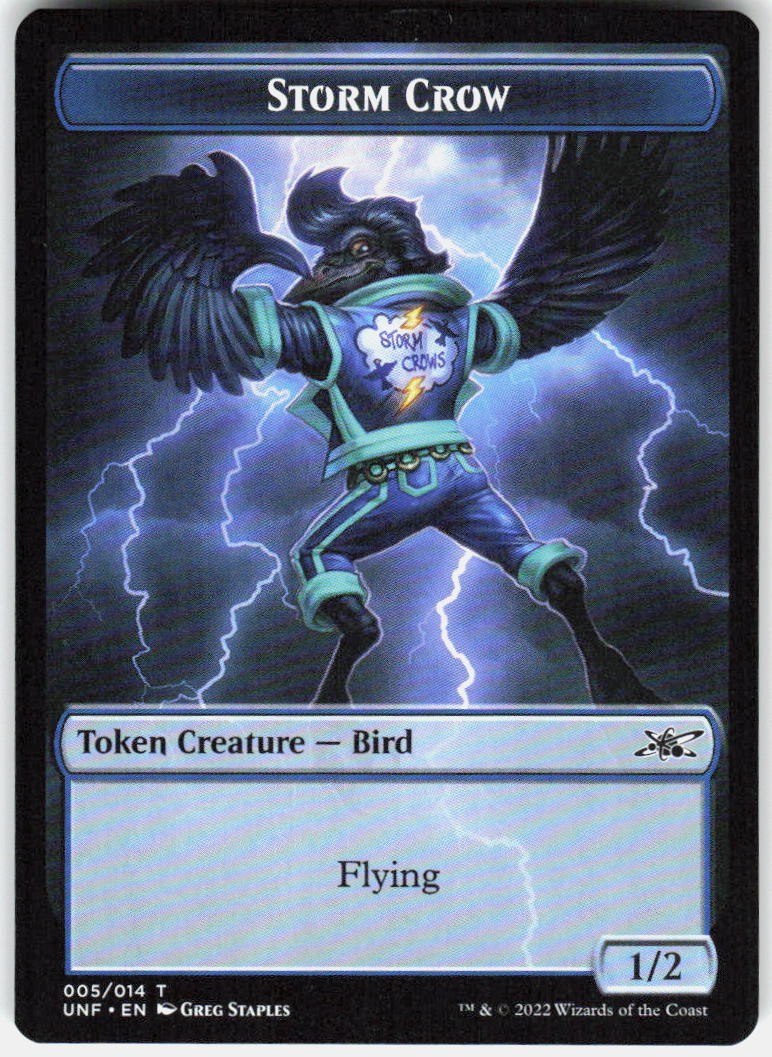 Storm Crow Token UNF 5 English NM - MTG