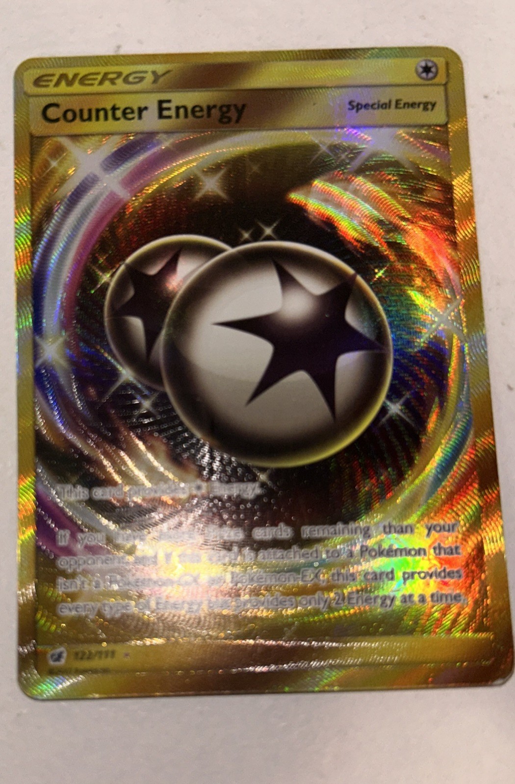 Counter Energy (Secret) 122/111 Sm-Crimson Invasion Holo Damaged