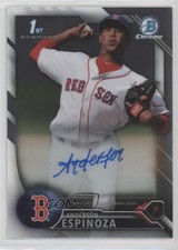 2016 Bowman Chrome Prospect Auto Anderson Espinoza #CPA-AE Auto s3g