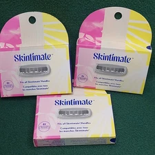 Skintimate 4 Blade Razor Refill Cartridges Fits Skintimate Handles QTY 3 pack