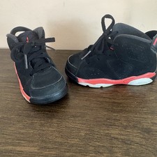 Nike Air Jordan 6 Retro Infrared Black Red 2014 GS 384665-023 Youth Size 7C