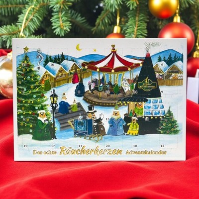 Original Crottendorfer Räucherkerzen Adventskalender 2025   Querformat, 24 Düfte