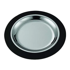 Service Ideas RT701BLC Round Thermo Plate Sizzler Platter Plate Set, 7" Plate,