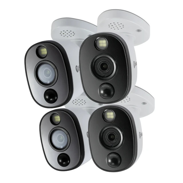4pcs/lot Swann 4K Add-On DVR Bullet Security Camera System with Sensor Spotlight