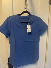 FIGS Catarina One-Pocket Scrub Top  Bottoms Set XS Blue Women  s Medical