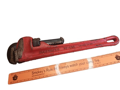 18-Inch Orange Pipe Wrench - Heavy Duty Adjustable Jaw For Plumbing & Automotive Jobs