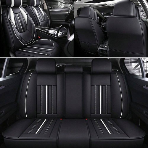 Universal 5-Piece Leather Car Seat Covers - Waterproof Full Set for Sedans SUVs - Picture 57 of 61
