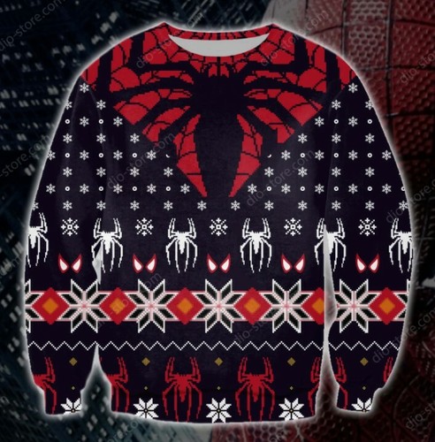 Spider-Man Black - Red Ugly Sweater All 
