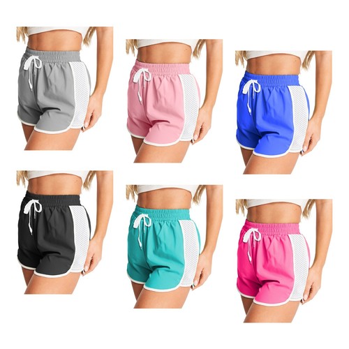 1 Stück Damen Active Flexible Workout Gym Chic Mesh Patchwork Details Shorts - Bild 6 von 26