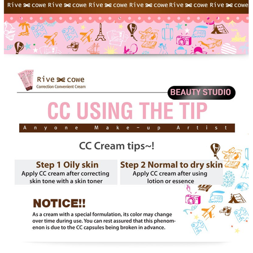 Rivecowe CC Cream Whitening·Anti Wrinkle·SPF43 PA+++ 40ml Tone Adjusting Korea - Picture 7 of 8