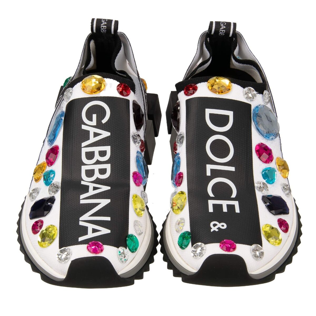DOLCE & GABBANA Crystal Logo Slip-On Sneaker Shoes SORRENTO DOLCE & GABBANA Crystal Logo Slip-On Sneaker Shoes SORRENTO