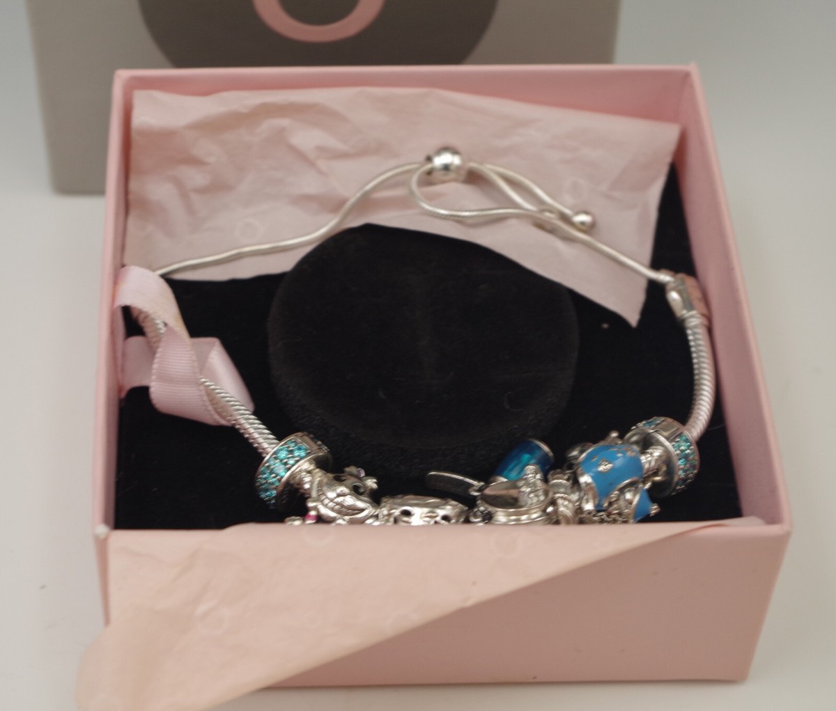 PANDORA DISNEY ALICE IN WONDERLAND ADJUSTABLE BRACELET WITH