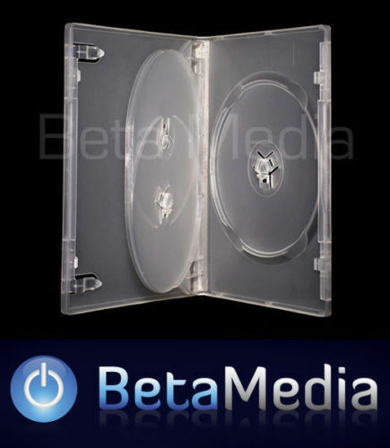25 x Quad Clear 14mm HIGH QUALITY CD / DVD Cover Cases - HOLDS 4 Discs - Bild 1 von 3