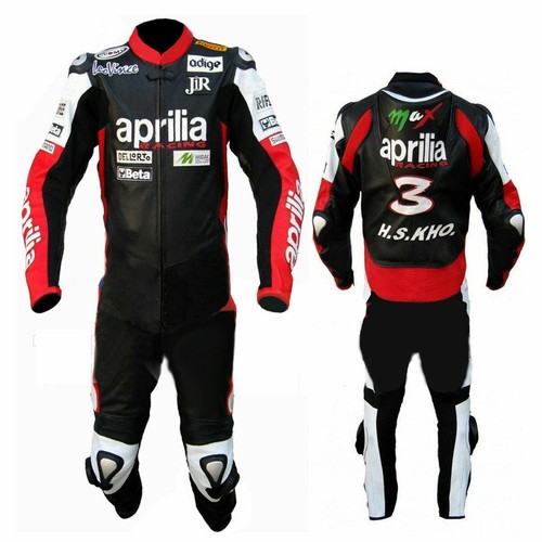 Blouson Moto Suzuki En Cuir Véritable - Armure CE (dos, épaules, Coudes), Chauffant, Taille Unisexe Jeune