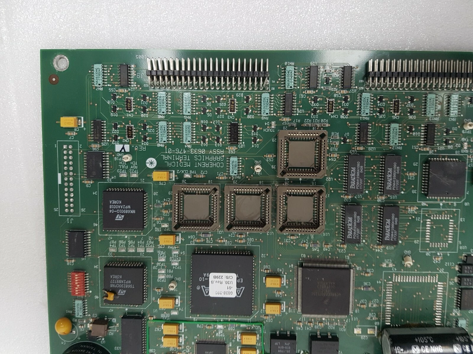 Graphics Terminal board with J1 header, MK68901 and TS68230 chips and DIP switch